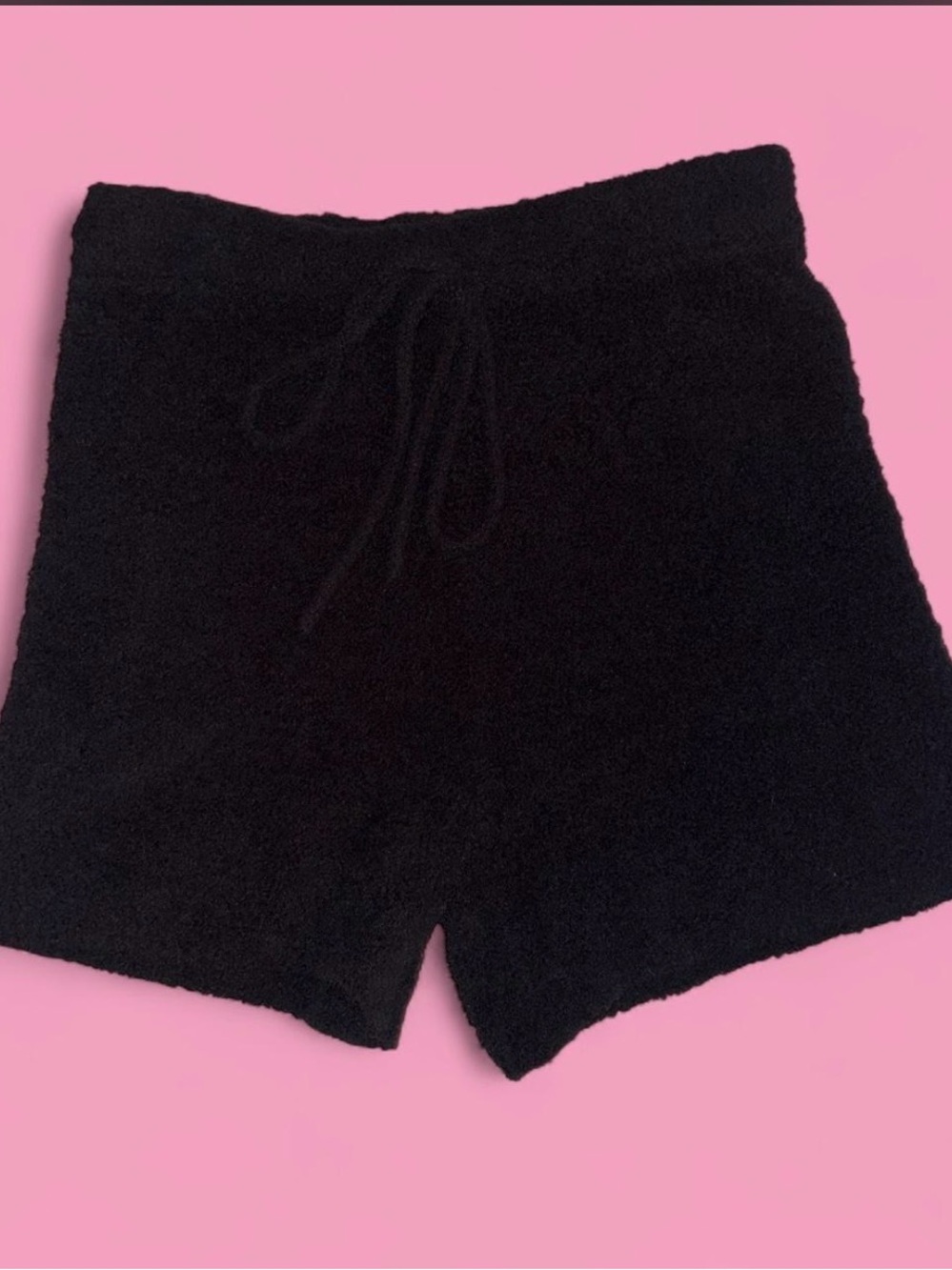 Victoria's Secret Black Plush Drawstring Athletic Shorts